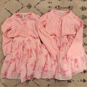 Janie and Jack Light Pink Embroidered Dress